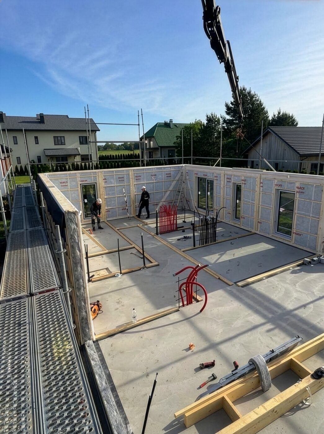 Wall panels installation photo 3